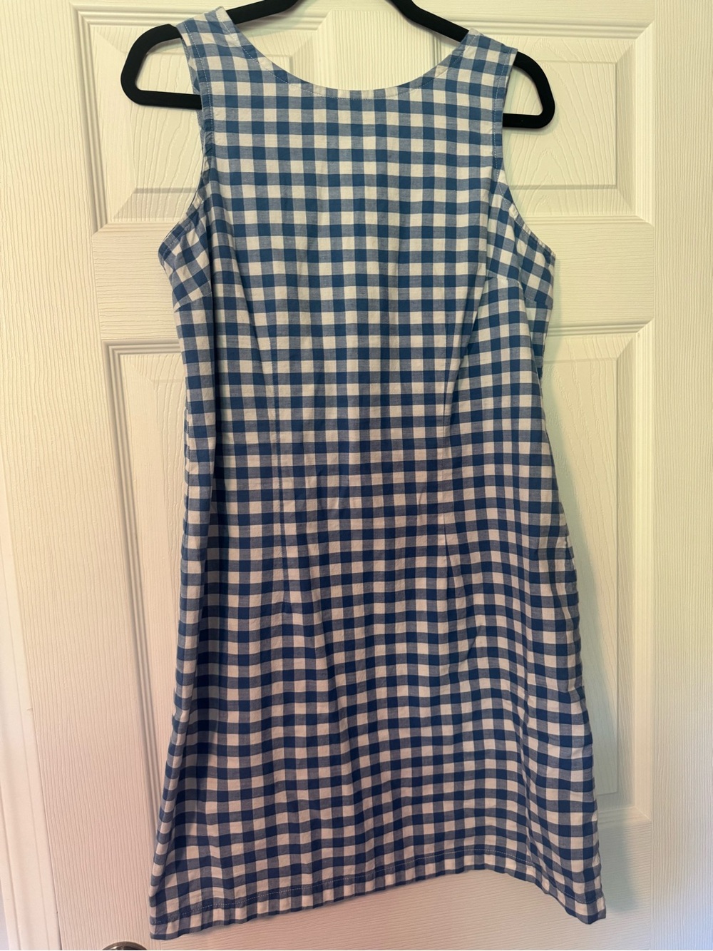 Expressions Blue and White Gingham Midi Dress